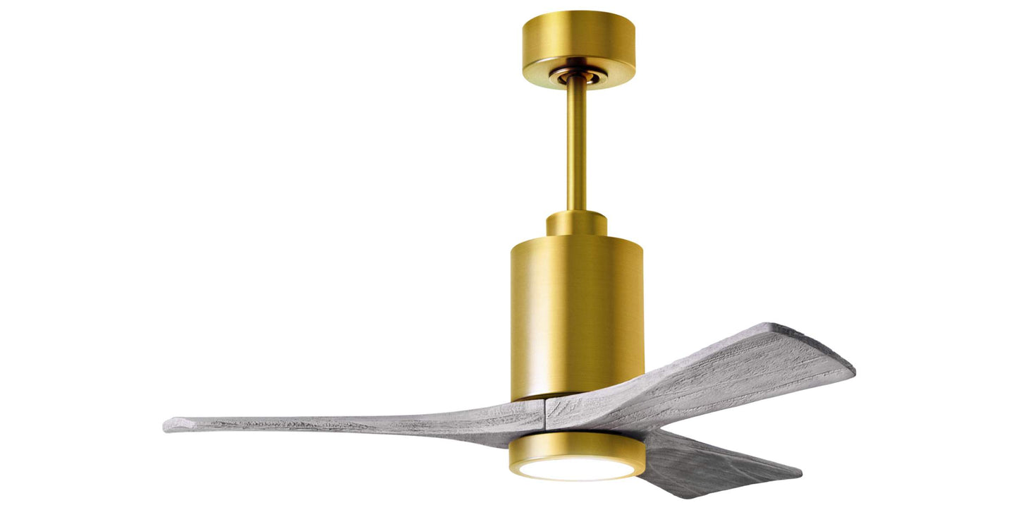 PA3-BRBR-BW-42 Atlas Patricia 42" Ceiling Fan in Brushed Brass with Barnwood Tone Blades