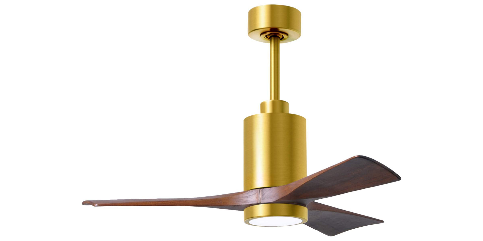 PA3-BRBR-WA-42 Atlas Patricia 42" Ceiling Fan in Brushed Brass with Walnut Tone Blades