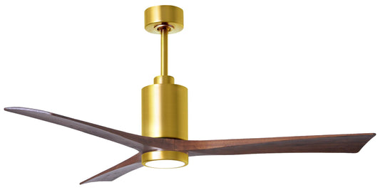 PA3-BRBR-WA-60 Atlas Patricia 60" Ceiling Fan in Brushed Brass with Walnut Tone Blades