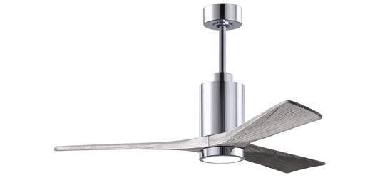 PA3-CR-BW-52 Atlas Patricia 52" Ceiling Fan in Polished Chrome with Barnwood Tone Blades