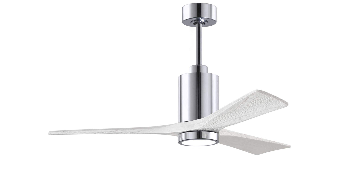 PA3-CR-MWH-52 Atlas Patricia 52" Ceiling Fan in Polished Chrome with Matte White Blades