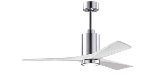 PA3-CR-MWH-52 Atlas Patricia 52" Ceiling Fan in Polished Chrome with Matte White Blades