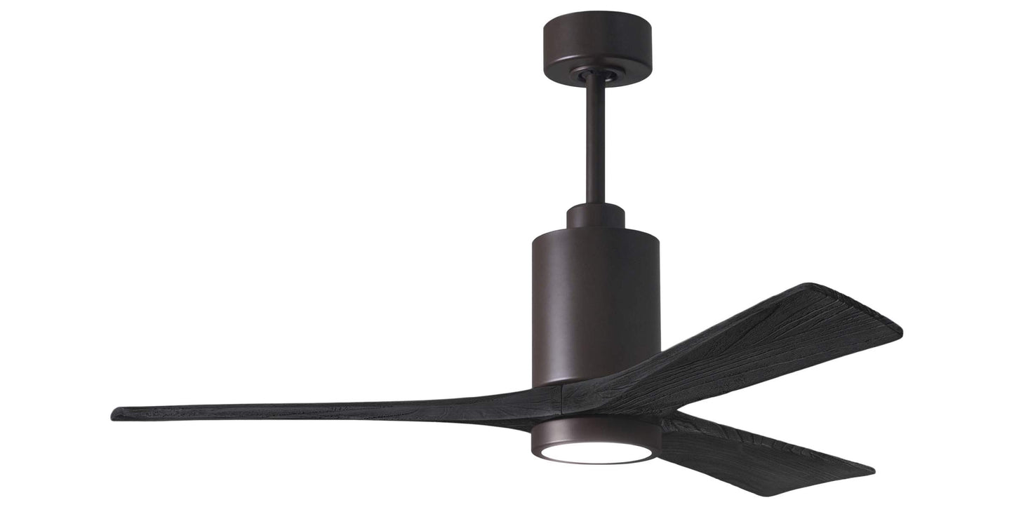 PA3-TB-BK-52 Atlas Patricia 52" Ceiling Fan in Textured Bronze with Matte Black Blades