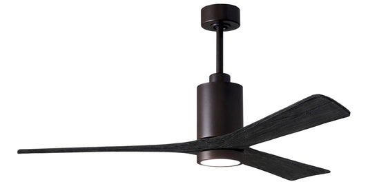 PA3-TB-BK-60 Atlas Patricia 60" Ceiling Fan in Textured Bronze with Matte Black Blades