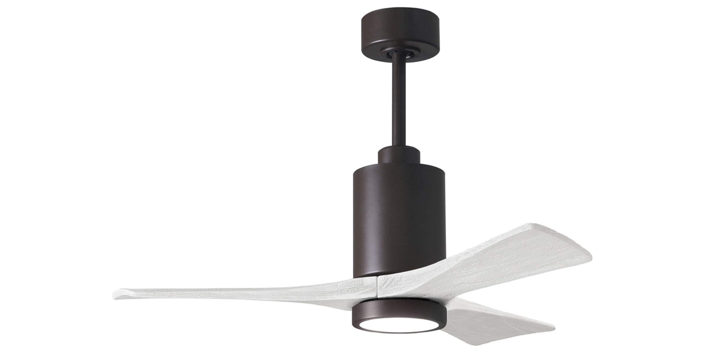 PA3-TB-MWH-42 Atlas Patricia 42" Ceiling Fan in Textured Bronze with Matte White Blades