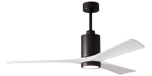 PA3-TB-MWH-60 Atlas Patricia 60" Ceiling Fan in Textured Bronze with Matte White Blades