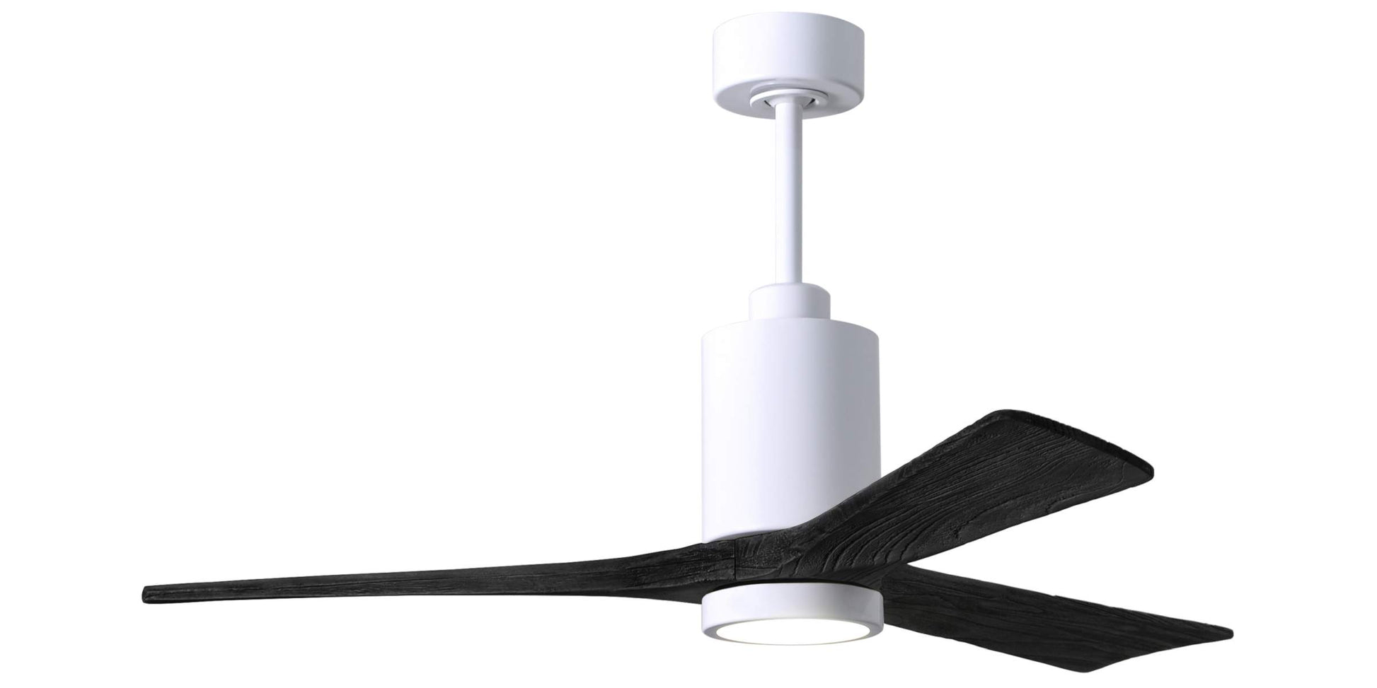 PA3-WH-BK-52 Atlas Patricia 52" Ceiling Fan in White with Matte Black Blades