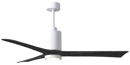 PA3-WH-BK-60 Atlas Patricia 60" Ceiling Fan in White with Matte Black Blades