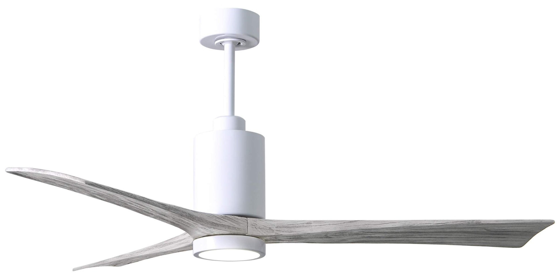 PA3-WH-BW-60 Atlas Patricia 60" Ceiling Fan in Gloss White with Barnwood Tone Blades