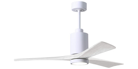 PA3-WH-MWH-52 Atlas Patricia 52" Ceiling Fan in White with Matte White Blades