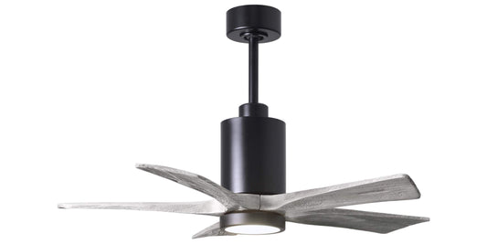 PA5-BK-BW-42 Atlas Patricia 42" Ceiling Fan in Matte Black with Barnwood Tone Blades