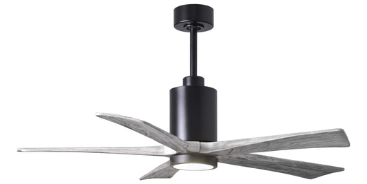 PA5-BK-BW-52 Atlas Patricia 52" Ceiling Fan in Matte Black with Barnwood Tone Blades