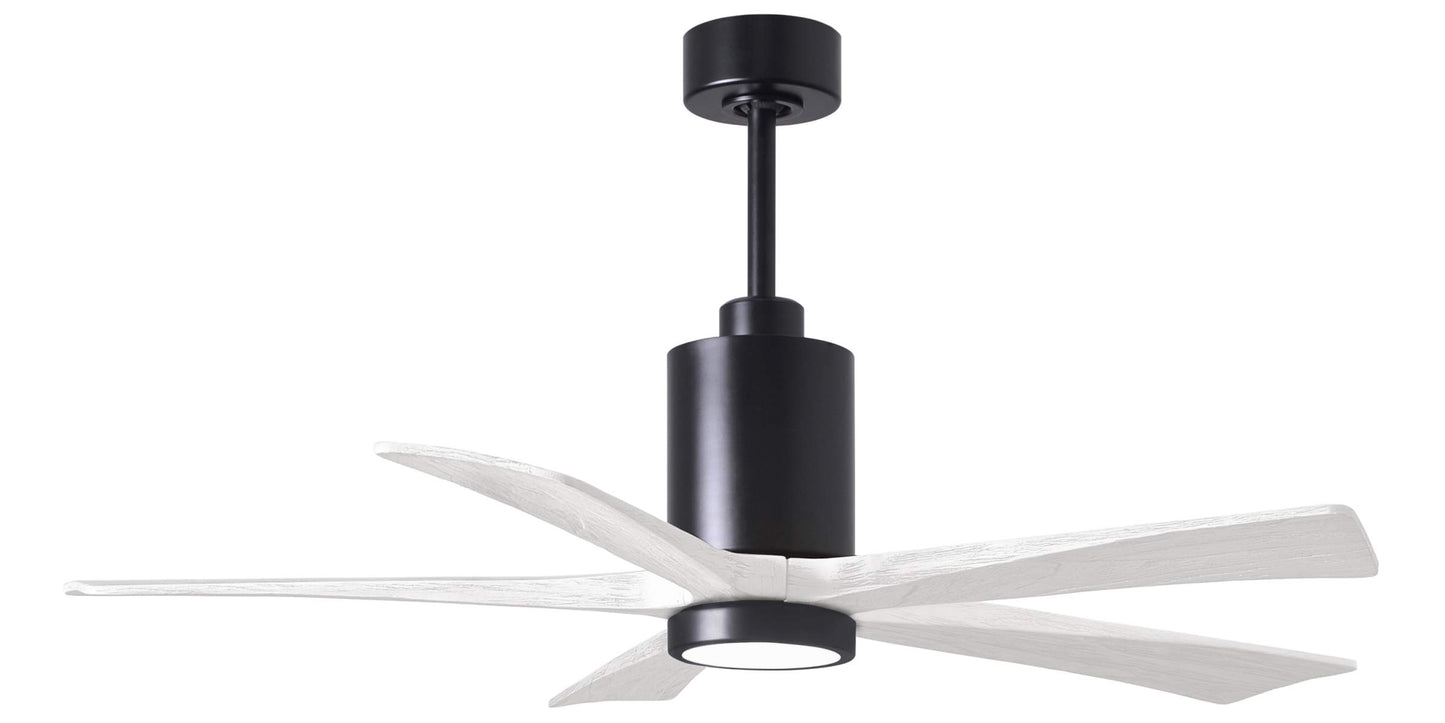 PA5-BK-MWH-52 Atlas Patricia 52" Ceiling Fan in Matte Black with Matte White Blades