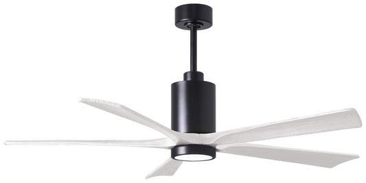 PA5-BK-MWH-60 Atlas Patricia 60" Ceiling Fan in Matte Black with Matte White Blades