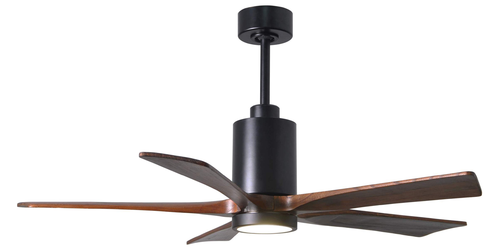 PA5-BK-WA-52 Atlas Patricia 52" Ceiling Fan in Matte Black with Walnut Tone Blades