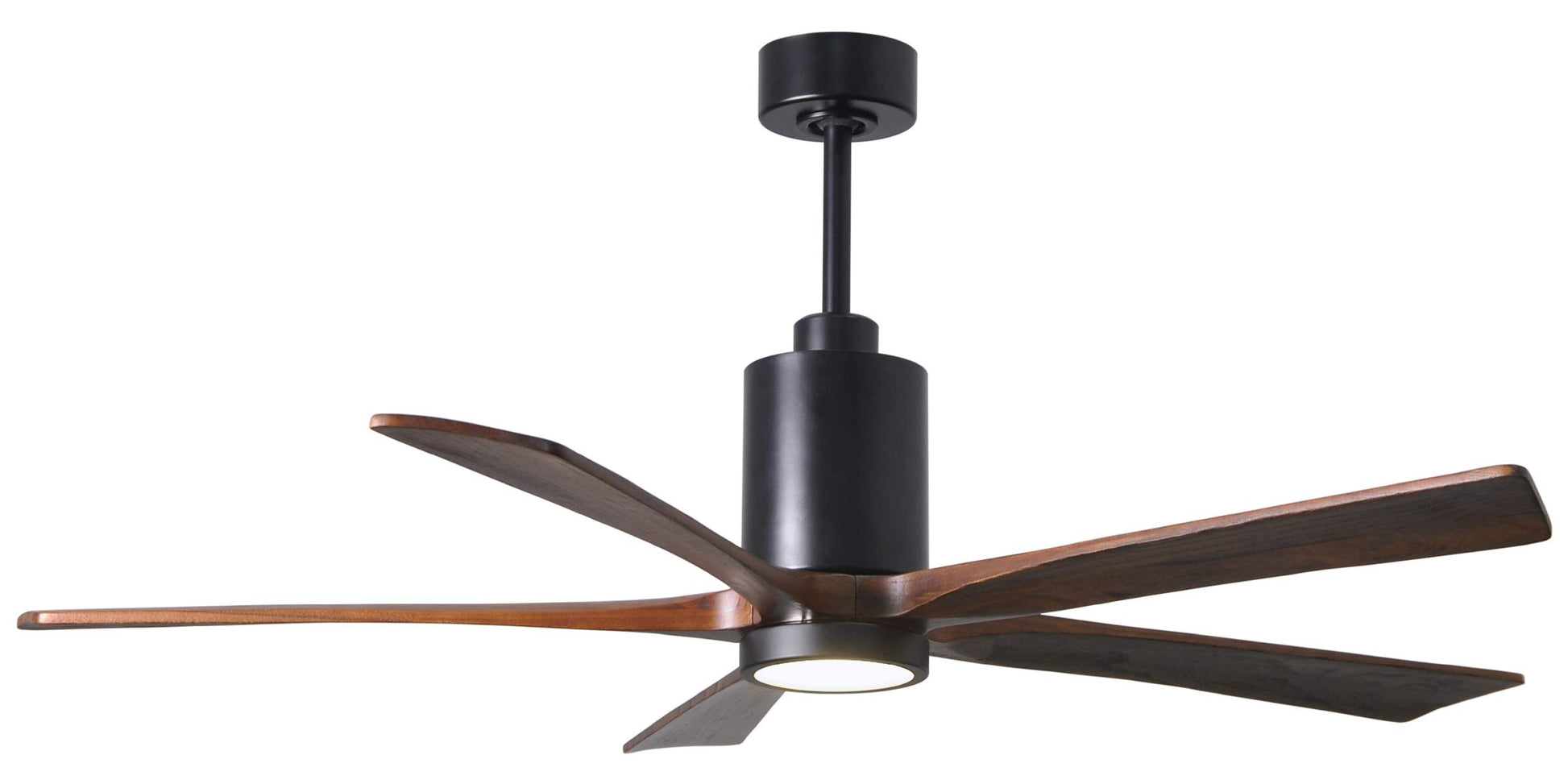 PA5-BK-WA-60 Atlas Patricia 60" Ceiling Fan in Matte Black with Walnut Tone Blades