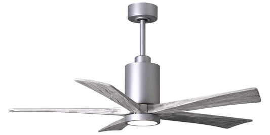 PA5-BN-BW-52 Atlas Patricia 52" Ceiling Fan in Brushed Nickel with Barnwood Tone Blades