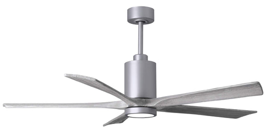 PA5-BN-BW-60 Atlas Patricia 60" Ceiling Fan in Brushed Nickel with Barnwood Tone Blades