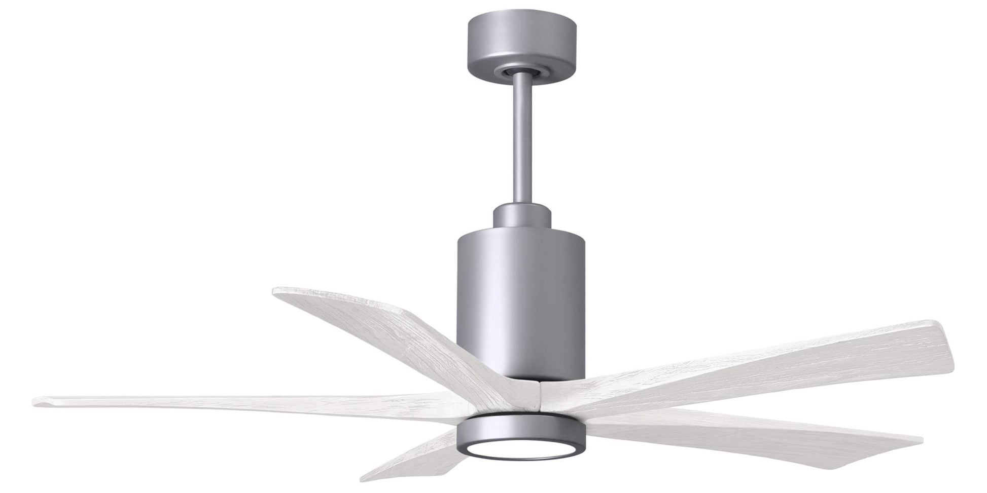 PA5-BN-MWH-52 Atlas Patricia 52" Ceiling Fan in Brushed Nickel with Matte White Blades