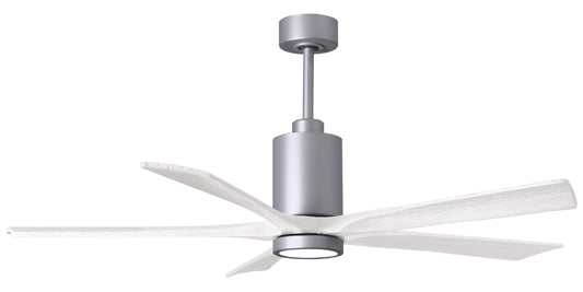 PA5-BN-MWH-60 Atlas Patricia 60" Ceiling Fan in Brushed Nickel with Matte White Blades