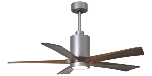 PA5-BN-WA-52 Atlas Patricia 52" Ceiling Fan in Brushed Nickel with Walnut Tone Blades