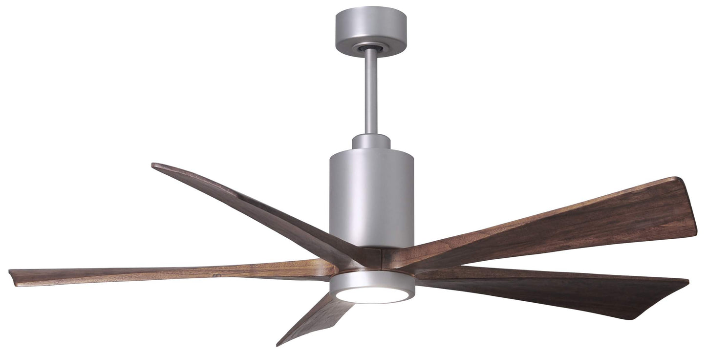 PA5-BN-WA-60 Atlas Patricia 60" Ceiling Fan in Brushed Nickel with Walnut Tone Blades