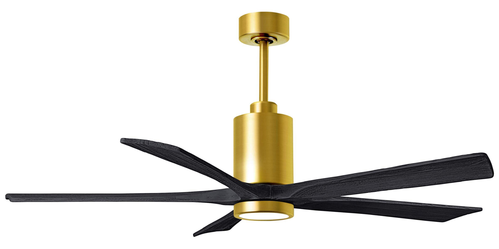 PA5-BRBR-BK-60 Atlas Patricia 60" Ceiling Fan in Brushed Brass with Matte Black Blades