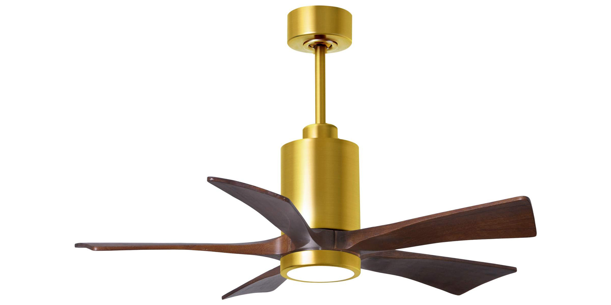 PA5-BRBR-WA-42 Atlas Patricia 42" Ceiling Fan in Brushed Brass with Walnut Tone Blades