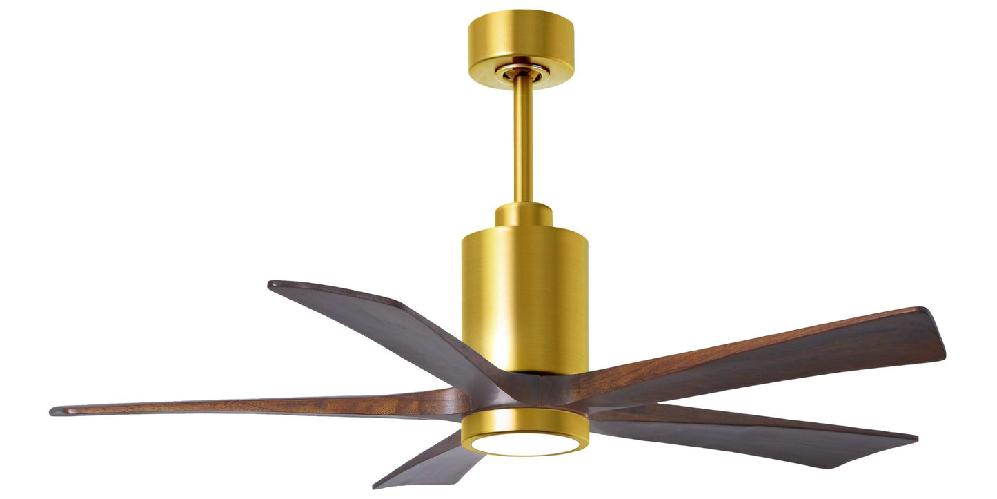 PA5-BRBR-WA-52 Atlas Patricia 52" Ceiling Fan in Brushed Brass with Walnut Tone Blades