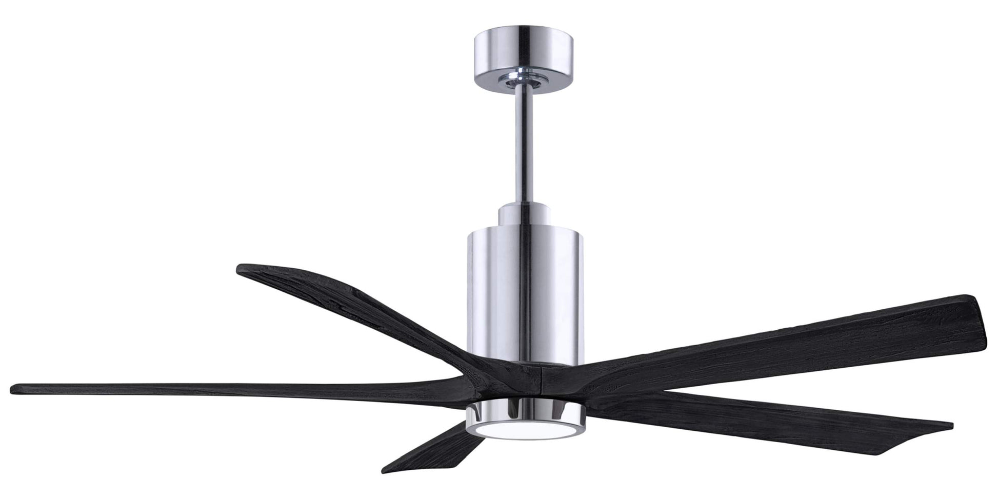 PA5-CR-BK-60 Atlas Patricia 60" Ceiling Fan in Polished Chrome with Matte Black Blades