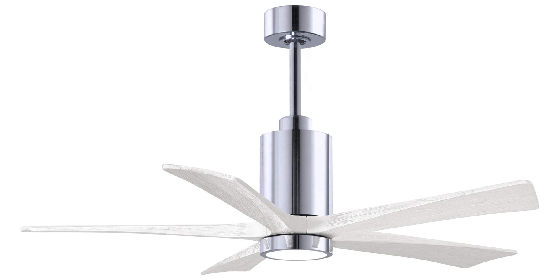 PA5-CR-MWH-52 Atlas Patricia 52" Ceiling Fan in Polished Chrome with Matte White Blades