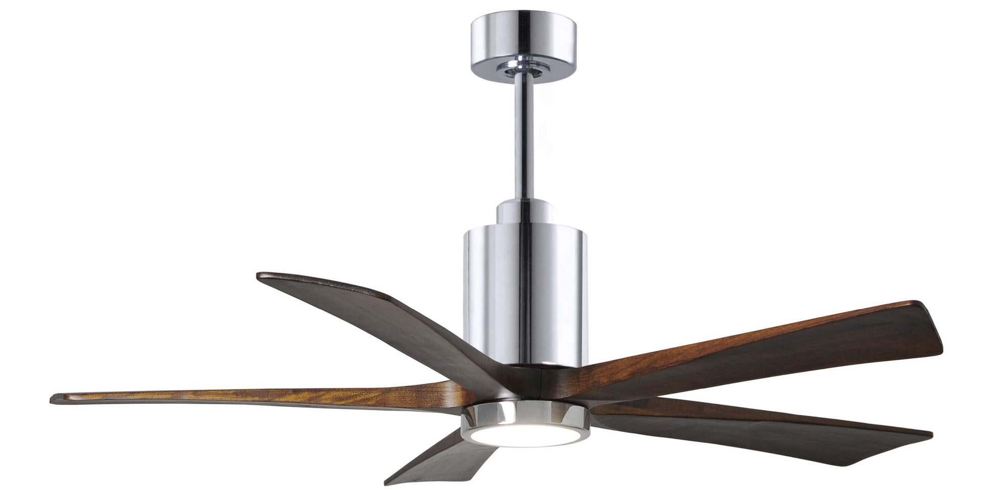 PA5-CR-WA-52 Atlas Patricia 52" Ceiling Fan in Polished Chrome with Walnut Tone Blades