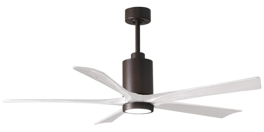 PA5-TB-MWH-60 Atlas Patricia 60" Ceiling Fan in Textured Bronze with Matte White Blades