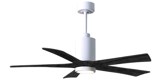 PA5-WH-BK-52 Atlas Patricia 52" Ceiling Fan in White with Matte Black Blades