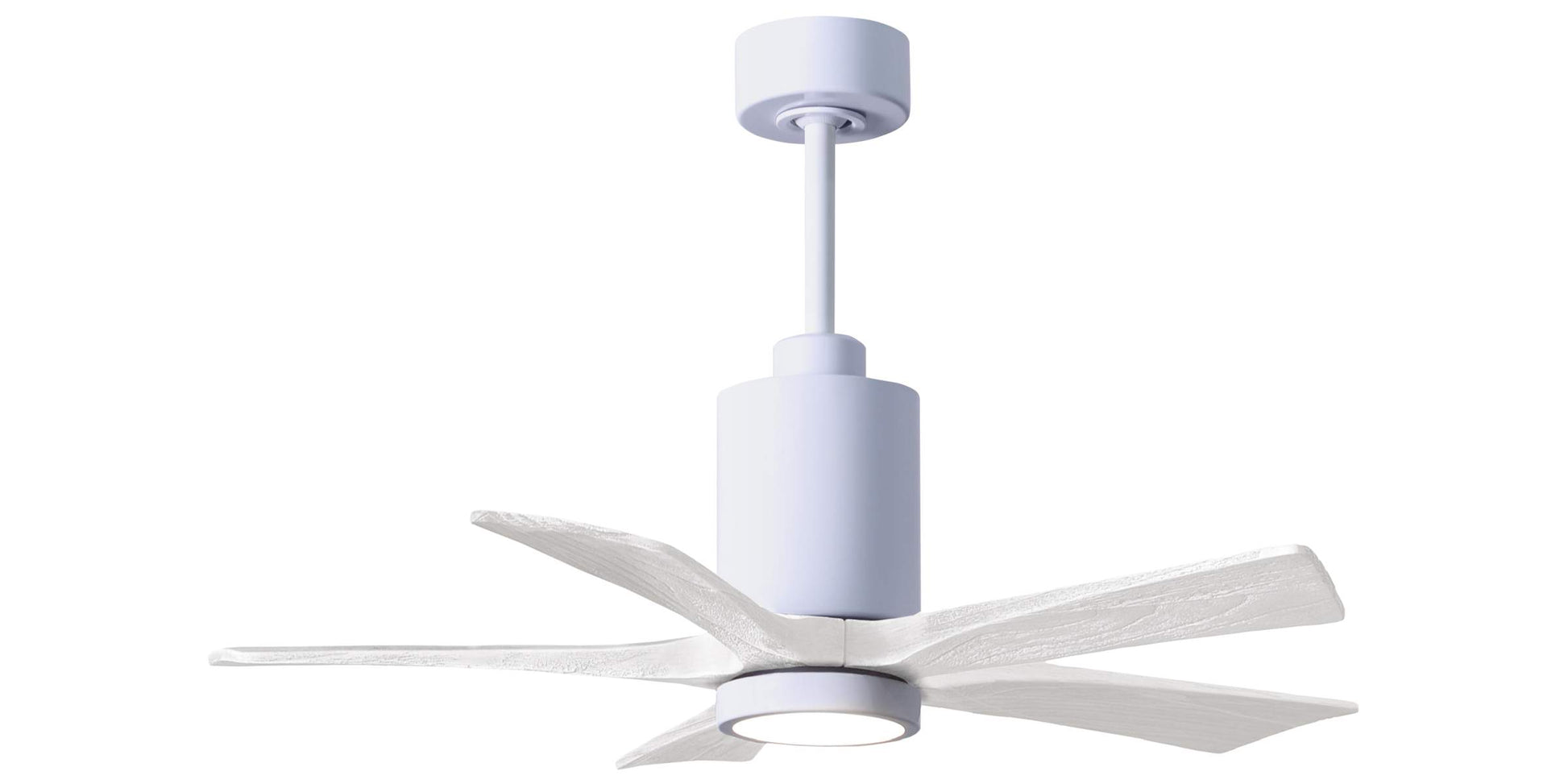 PA5-WH-MWH-42 Atlas Patricia 42" Ceiling Fan in White with Matte White Blades