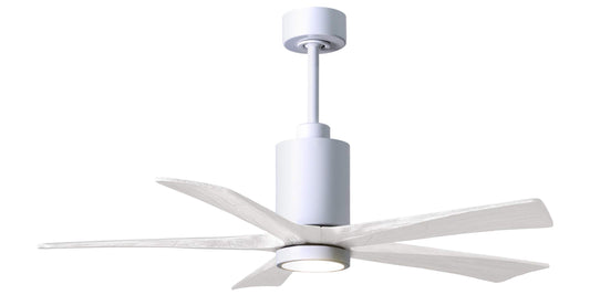 PA5-WH-MWH-52 Atlas Patricia 52" Ceiling Fan in White with Matte White Blades