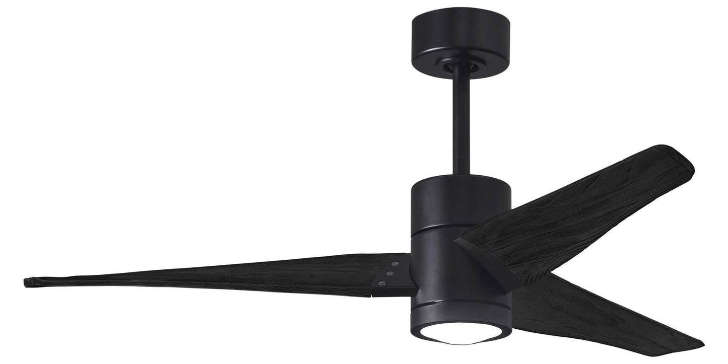 SJ-BK-BK-52 Atlas Super Janet 52" Ceiling Fan in Matte Black with Matte Black Blades