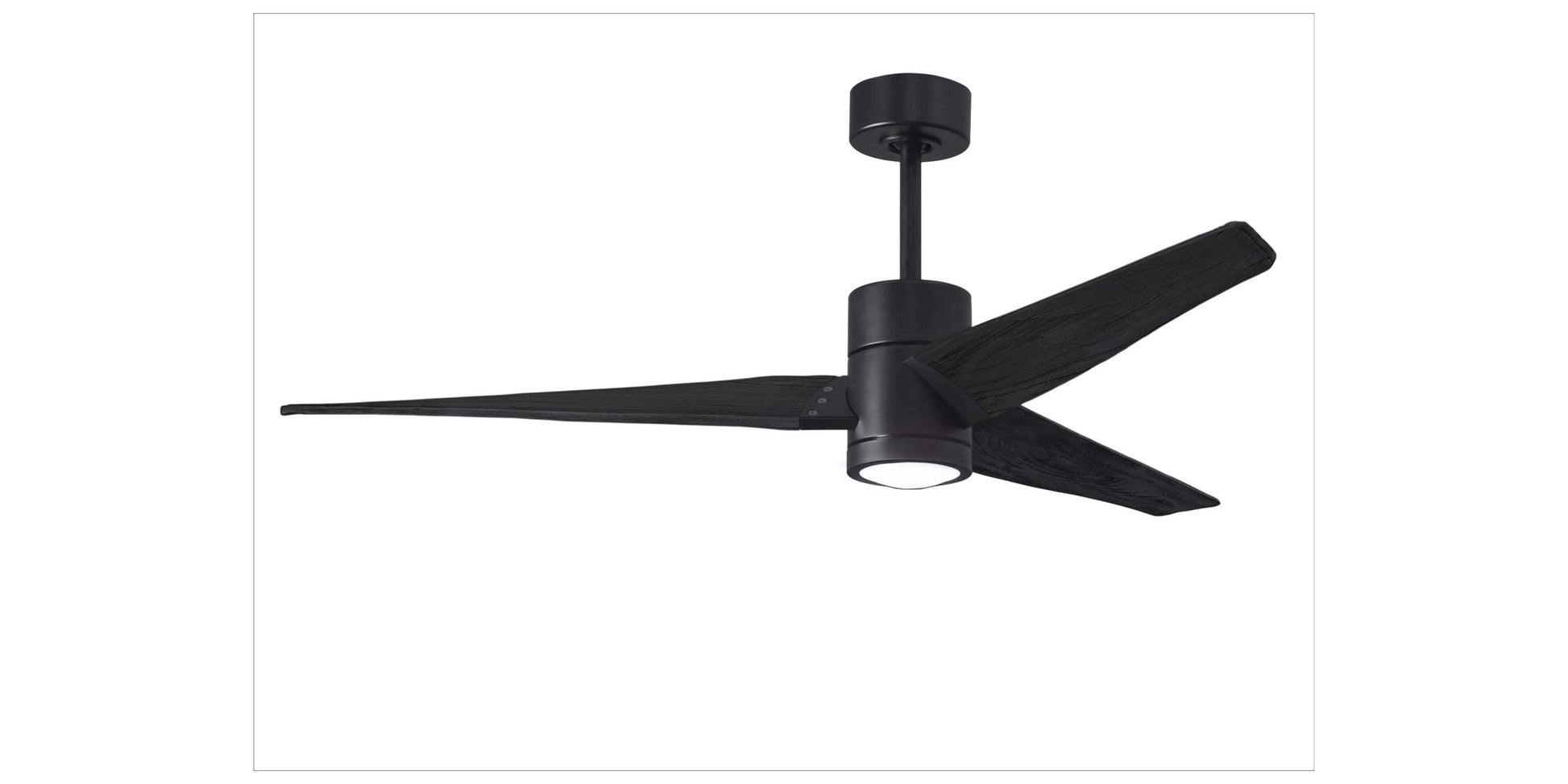 SJ-BK-BK-60 Atlas Super Janet 60" Ceiling Fan in Matte Black with Matte Black Blades