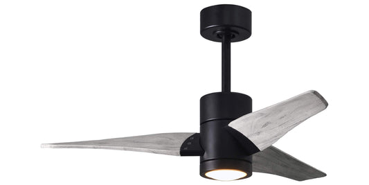 SJ-BK-BW-42 Atlas Super Janet 42" Ceiling Fan in Matte Black with Barn Wood Tone Blades