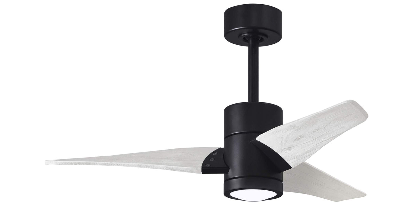 SJ-BK-MWH-42 Atlas Super Janet 42" Ceiling Fan in Matte Black with Matte White Blades