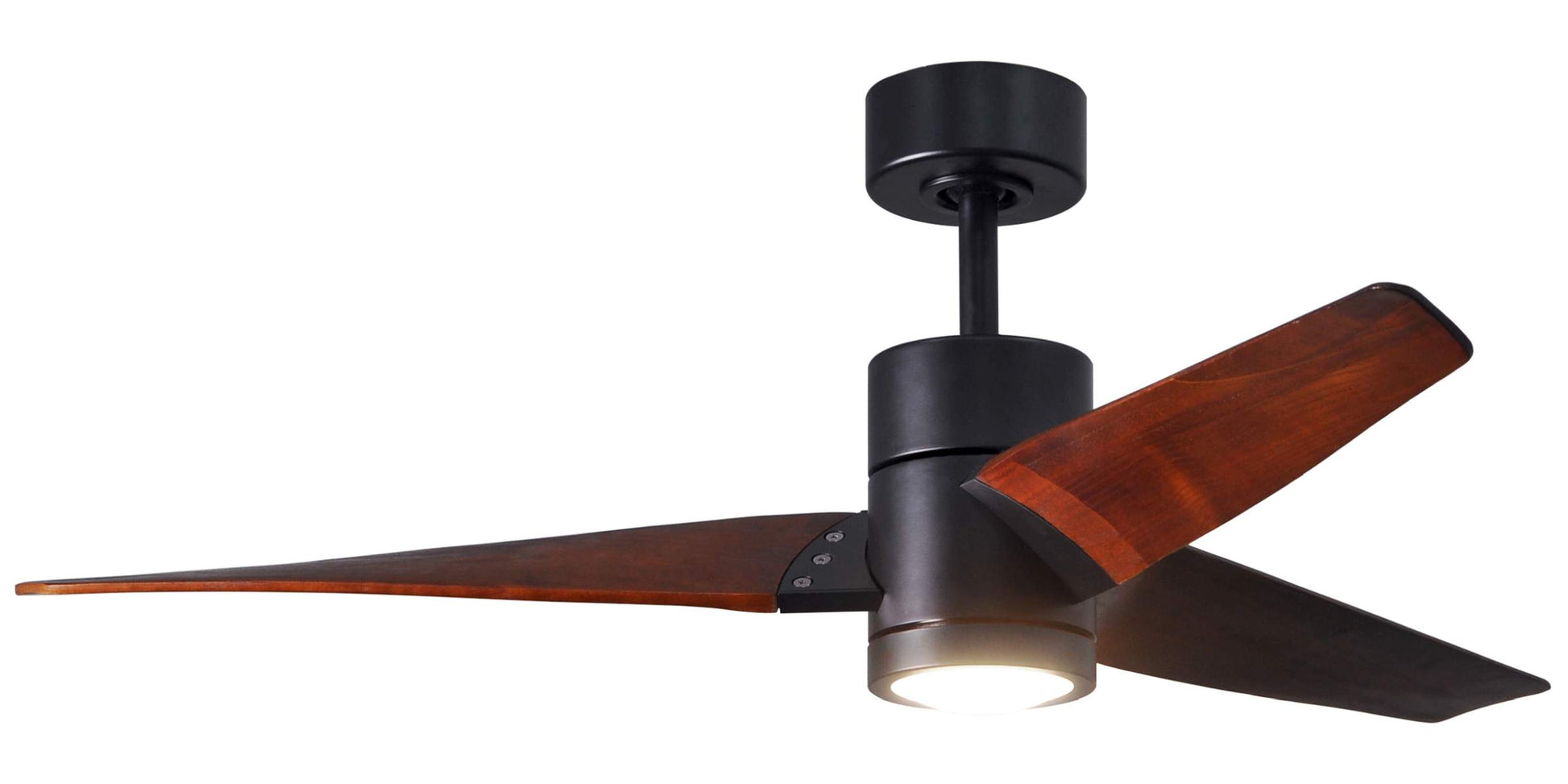 SJ-BK-WN-52 Atlas Super Janet 52" Ceiling Fan in Matte Black with Walnut Tone Blades