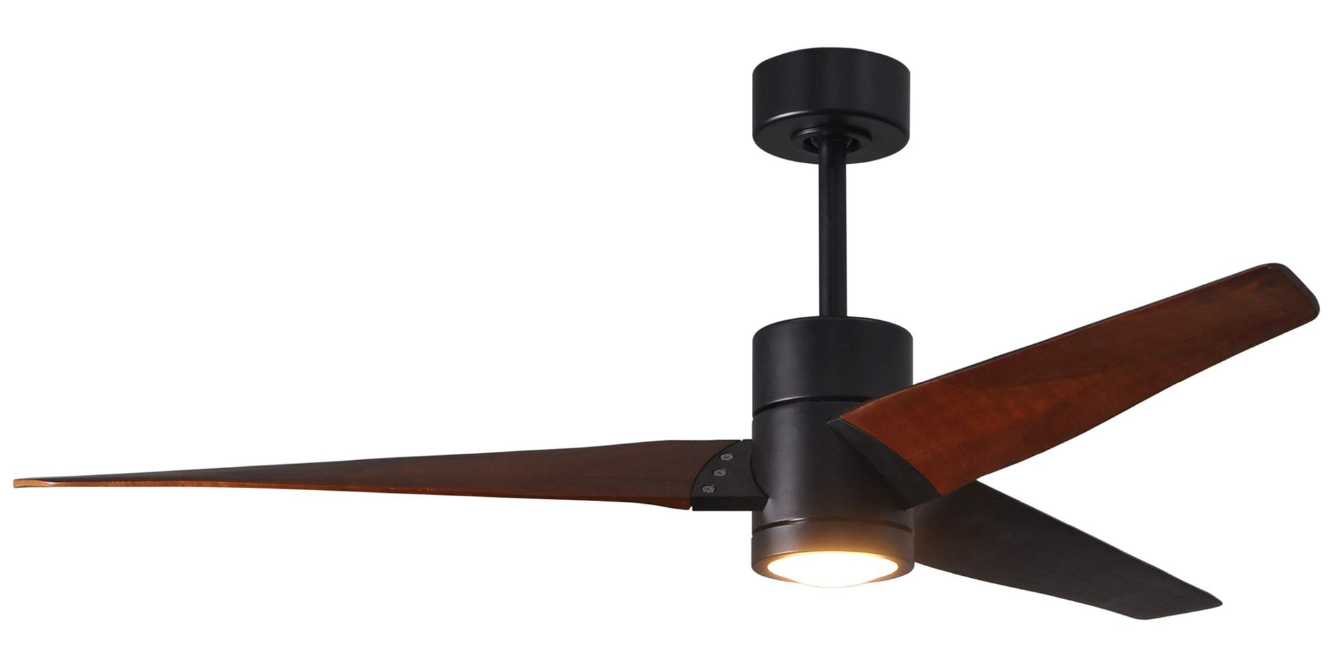 SJ-BK-WN-60 Atlas Super Janet 60" Ceiling Fan in Matte Black with Walnut Tone Blades