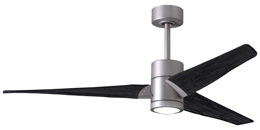 SJ-BN-BK-60 Atlas Super Janet 60" Ceiling Fan in Brushed Nickel with Matte Black Blades