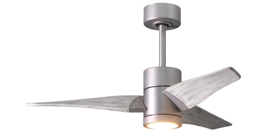 SJ-BN-BW-42 Atlas Super Janet 42" Ceiling Fan in Brushed Nickel with Barn Wood Tone Blades