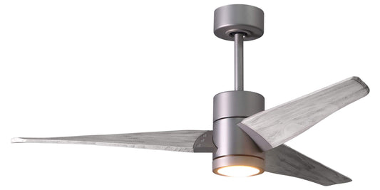 SJ-BN-BW-52 Atlas Super Janet 52" Ceiling Fan in Brushed Nickel with Barn Wood Tone Blades