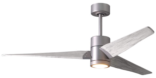 SJ-BN-BW-60 Atlas Super Janet 60" Ceiling Fan in Brushed Nickel with Barn Wood Tone Blades