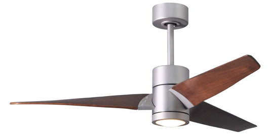 SJ-BN-WN-52 Atlas Super Janet 52" Ceiling Fan in Brushed Nickel with Walnut Tone Blades