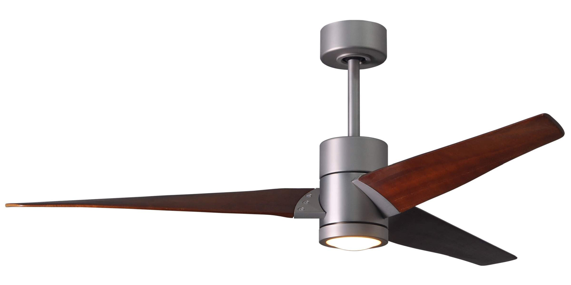 SJ-BN-WN-60 Atlas Super Janet 60" Ceiling Fan in Brushed Nickel with Walnut Tone Blades