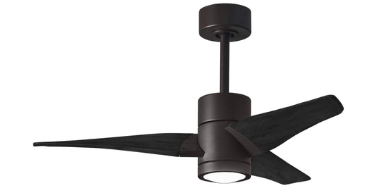 SJ-TB-BK-42 Atlas Super Janet 42" Ceiling Fan in Textured Bronze with Matte Black Blades