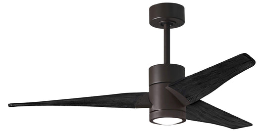 SJ-TB-BK-52 Atlas Super Janet 52" Ceiling Fan in Textured Bronze with Matte Black Blades